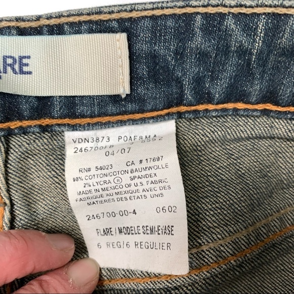 Gap Flare Blue Jeans Size 6 Reg - Picture 7 of 11